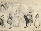La fée aux chèvres, 2e acte", décor et costumes de théâtre by Édouard François Zier, Plume et encre noire, crayon noir, sold Jun 2023