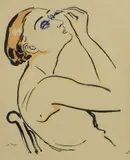 Rimmel. 1920 by Kees van Dongen, Lithographie colorée au pochoir sur Japon signature dans la planche en bas à gauche, n°, sold Oct 2021