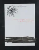 Dante by Joseph Beuys, Technique mixte et collage sur une feuille de papier à lettre à l'entête de L'A, sold Oct 2021