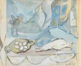 Nature morte au pigeon by Francisco Bores, 1948, Gouache, sold Oct 2021