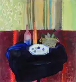 Nature morte aux figues by René Genis, Aquarelle gouachée, sold Oct 2021