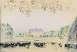 Le printemps à Sceaux by André Hambourg, 1951, Gouache sur traits d'encre, sold Oct 2021