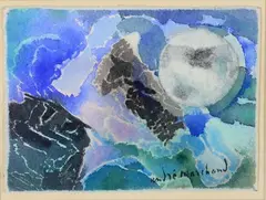 Composition à la lune by André Marchand, Aquarelle, sold Oct 2021