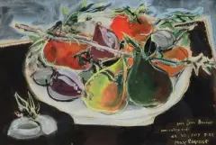 Le compotier by Max Papart, 1952, Gouache, sold Oct 2021
