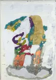 Sans titre fond blanc by Jean-Pierre Pincemin, 1998, Gouache, sold Oct 2021