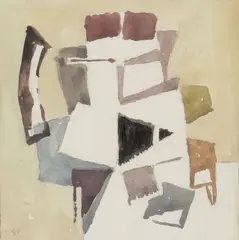 Composition by Geer van Velde, 1960, Aquarelle, sold Oct 2021