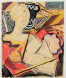Nature morte by Henry de Waroquier, 1937, Gouache aquarellée sur traits d'encre, sold Oct 2021