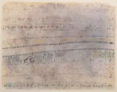 Ecritures by Bernard Quentin, 1948, Encre, stylo bille et gouache sur papier, sold Oct 2021