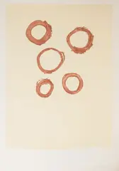 Five circles, 1971-72 by Robert Motherwell, Lithographie sur papier, sold Sep 2021