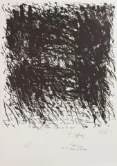 The Silence of Writing by Günther Uecker, 1980, Lithographie sur papier, sold Sep 2021