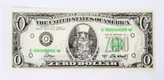 Zero Dollar by Cildo Meireles, 1978, Lithographie offset sur papier, sold Sep 2021