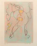 Sans titre. 1950 by Max Ernst, Eau-forte et aquatinte, sold Mar 2015