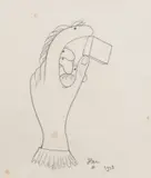 Main stylisée et surréaliste by Jean Cocteau, 1938, Crayon, sold Mar 2015