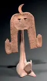 Femme de face, le visage surmonté d'un croissant de lune by Anton Prinner, Terre cuite signée sur la base, sold Mar 2015