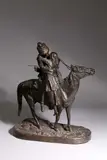 Le baiser du cosaque by Evgeni Alexandrovich Lanceray, Epreuve en bronze à patine brun foncé, sold Nov 2016