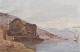 Château de Glérolles et le lac by François Bocion, Toile signée en bas à gauche, sold Nov 2016