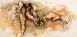Lille by Ben-Ami Koller, 1995, Aquarelle et crayon sur papier contrecollé sur planche de bois signé, sold Nov 2016