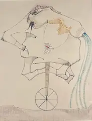 Sans titre by Jorge Camacho, 1965, Pastel et encre sur papier, sold Jun 2024