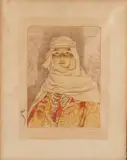 Femme du Riff by Louis-Auguste Girardot, 1897, Lithographie sur papier, contrecollée sur carton, sold Feb 2024
