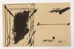 Composition abstraite by Antoni Tàpies, Lithographie sur papier, sold Feb 2024