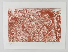 Sans titre by Robert Combas, 1997, Lithographie sur papier, sold Feb 2024
