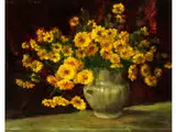 Blumenstillleben mit Gelben Astern in Einer Vase by Bernard Johann de Hoog, oil on canvas, offered Dec 2015