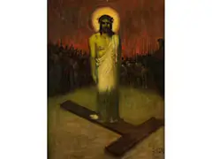 Christus by Adolf Frey-Moock, oil on panel, offered Mar 2019