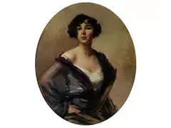 Der Mary Irber by Leopold Schmutzler, oil on panel, sold Apr 2016