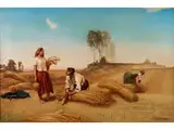 Die Weizenernte by Alexandre-Gabriel Decamps, oil on canvas, offered Dec 2016