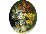 Der Frühlingsstrauss by Johanna von Destouches, oil on panel, sold Jun 2025