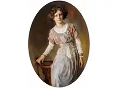 Portrait Einer Jungen Dame by Gustav Rienäcker, oil, sold Dec 2024