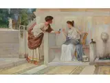 Junges Liebespaar im Alten rom by Domenico Pennachini, 1860 – 1910, tempera, sold Jun 2019