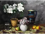 Frucht- und Blumenstillleben by Wenzel Hermann Wendlberger, oil on canvas, offered Sep 2024