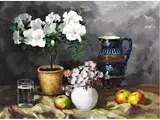 Frucht- und Blumenstillleben by Wenzel Hermann Wendlberger, oil on canvas, offered Mar 2025