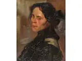 Bildnis Einer Eleganten Dame by Émile Bernard, oil on board, offered Sep 2025
