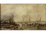 Eisvergnügen by Adolf Stademann, oil on panel, sold Dec 2016