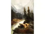 Gebirgslandschaft by Johann Wilhelm Schirmer, oil on panel, offered Jul 2015