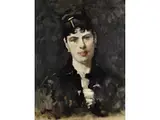 Portrait Einer Eleganten Dame by William Turner Dannat, oil on canvas, offered Mar 2025