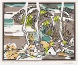 Port au Persil by André Charles Biéler, colour woodcut, sold Feb 2021