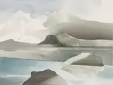 Arctic 2 by Toni Onley, watercolour on paper, sold Feb 2021