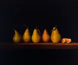 October Still Life by Malcolm Rains, oil on canvas, sold Feb 2021
