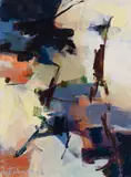 Souvenir by Jean Lefébure, 1958, acrylic on canvas, sold Jan 2021