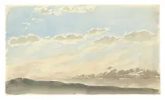 Wolkenstudie by Deutsch, um 1860, 1860, Aquarell auf Papier, sold May 2017