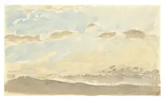 Wolkenstudie by Deutsch, um 1860, 1860, Aquarell auf Papier, sold May 2017