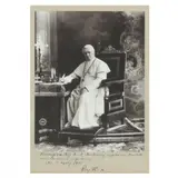 Pope Pius X Autographed Photograph by Fratelli D'Alessandri, Bromide print, sold Mar 2024