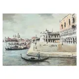 View of Piazza San Marco by Vittore Zanetti Zilla, Watercolor and gouache on paper, sold Mar 2024