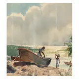 Figures on the Coast of Bermuda by John Pike, Watercolor and gouache on paper, sold Mar 2024