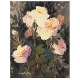 Pink Roses by Robert Laessig, Watercolor and graphite on paper, sold Mar 2024