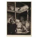 The Tobacco Warehouse by Alexander J. Heaney, Etching on wove paper, sold Mar 2024