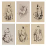 Six Works from Academias de Mujer by Eusebi Planas i Franquesa, Each a lithograph on paper, sold Mar 2024